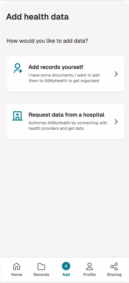 Add Health Data