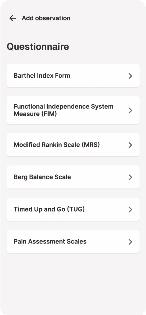 Questionnaire Selection